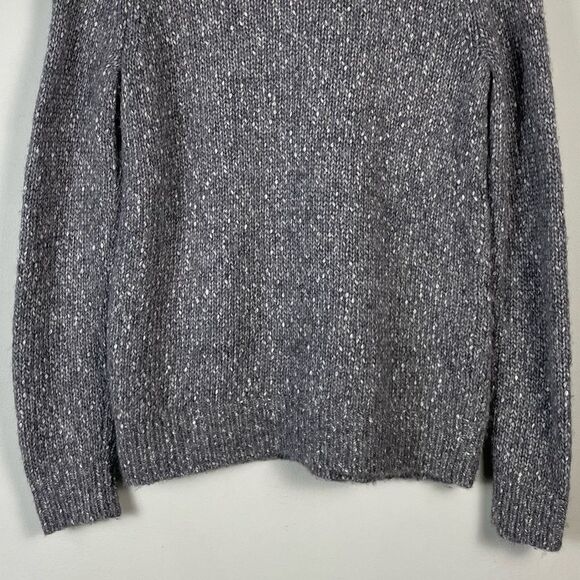Theory Tweed Alpaca Speckled Crewneck Knit Sweater Small NEW Gray Quiet Luxury - Picture 9 of 12